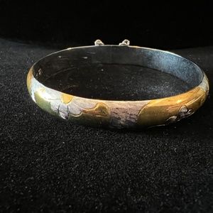 Vintage Sterling Hinge Floral Bracelet